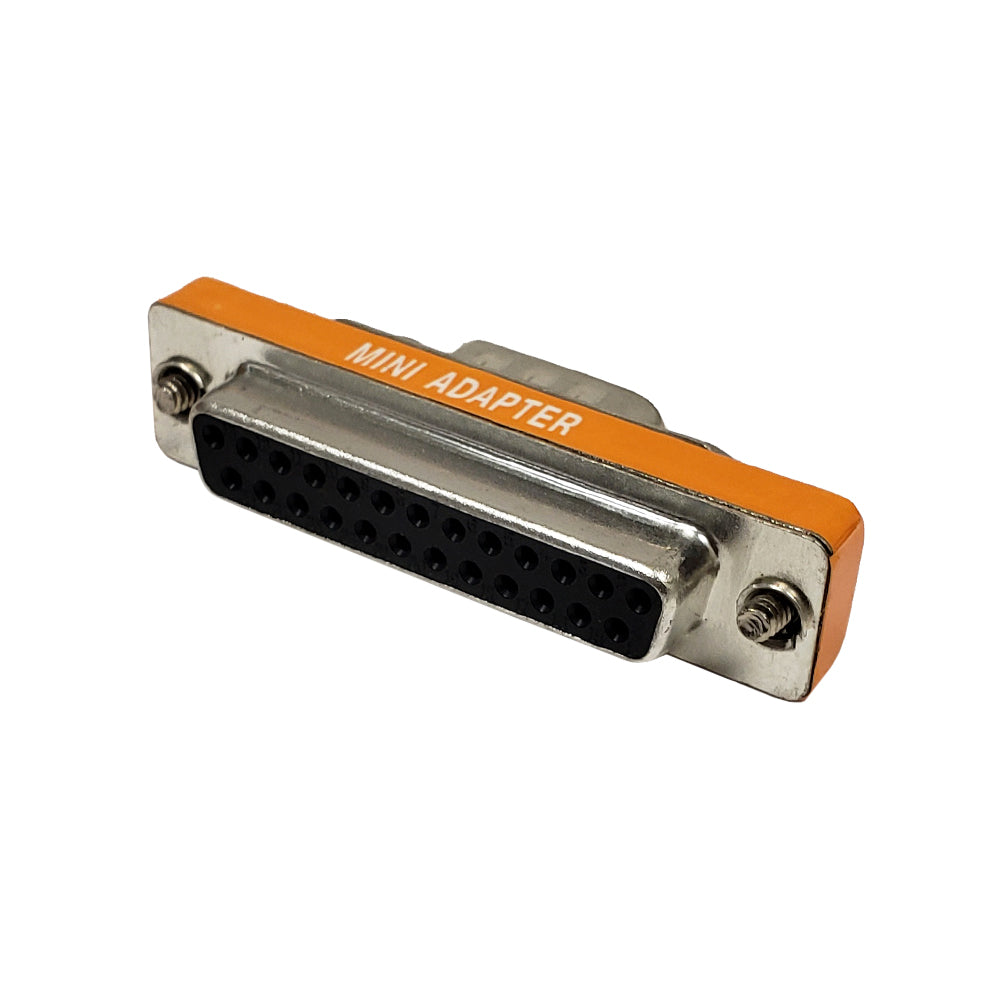 DB9 Female to DB25 Female AT Serial Adapter, Slimline