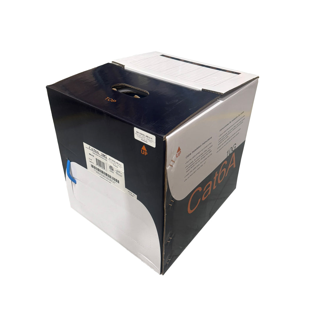 1000ft 4 Pair CAT6A 10Gig Solid Shielded CMR Bulk Cable – F/UTP