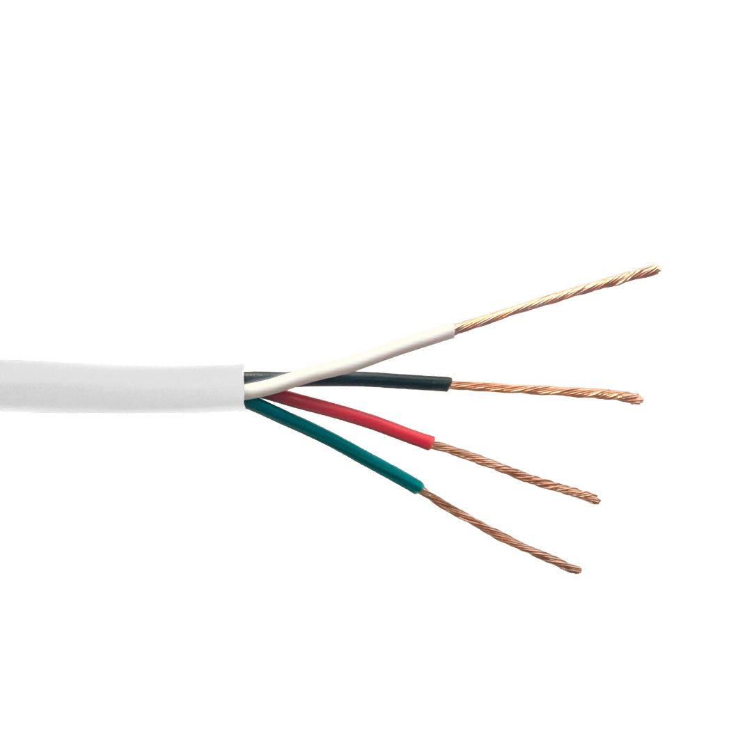 1000ft 4C 22AWG Stranded Control Cable - CMR Riser - White
