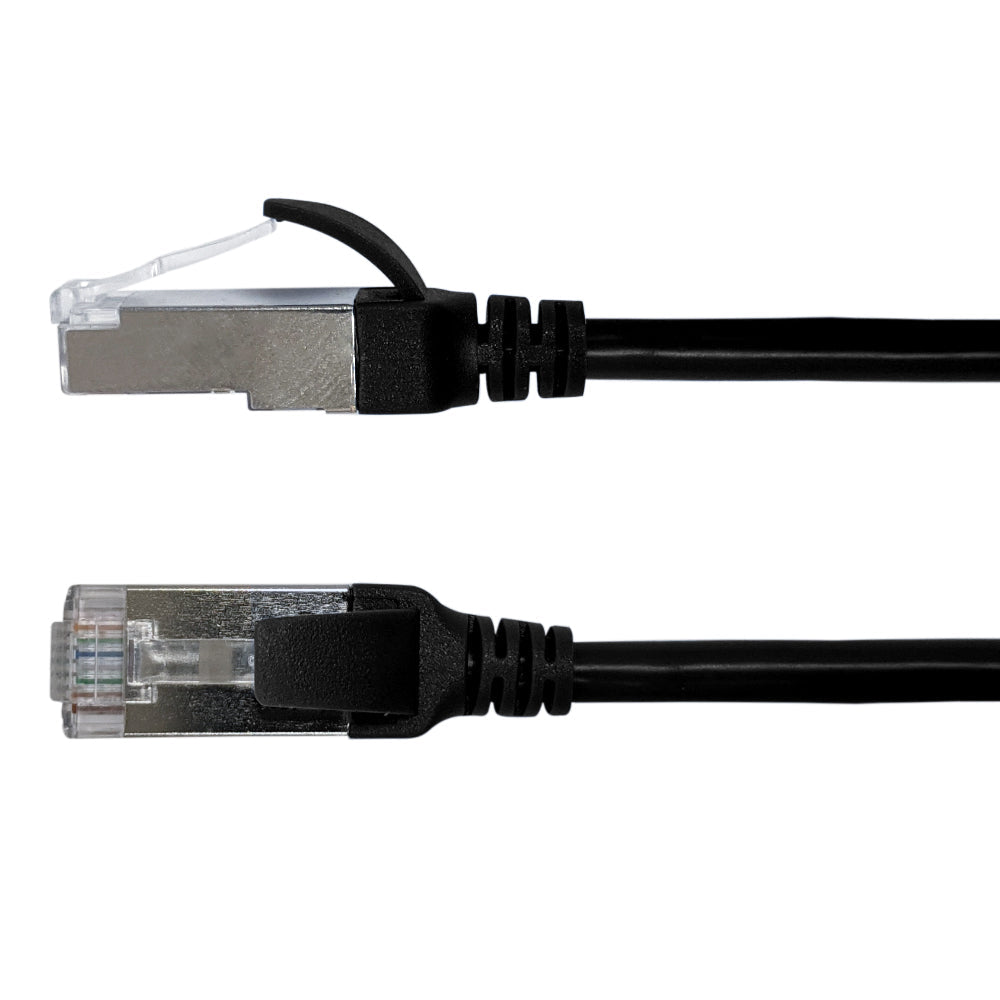 Cat8 FFTP 40G Ultra-Thin Molded Patch Cable - 30AWG - Riser CMR