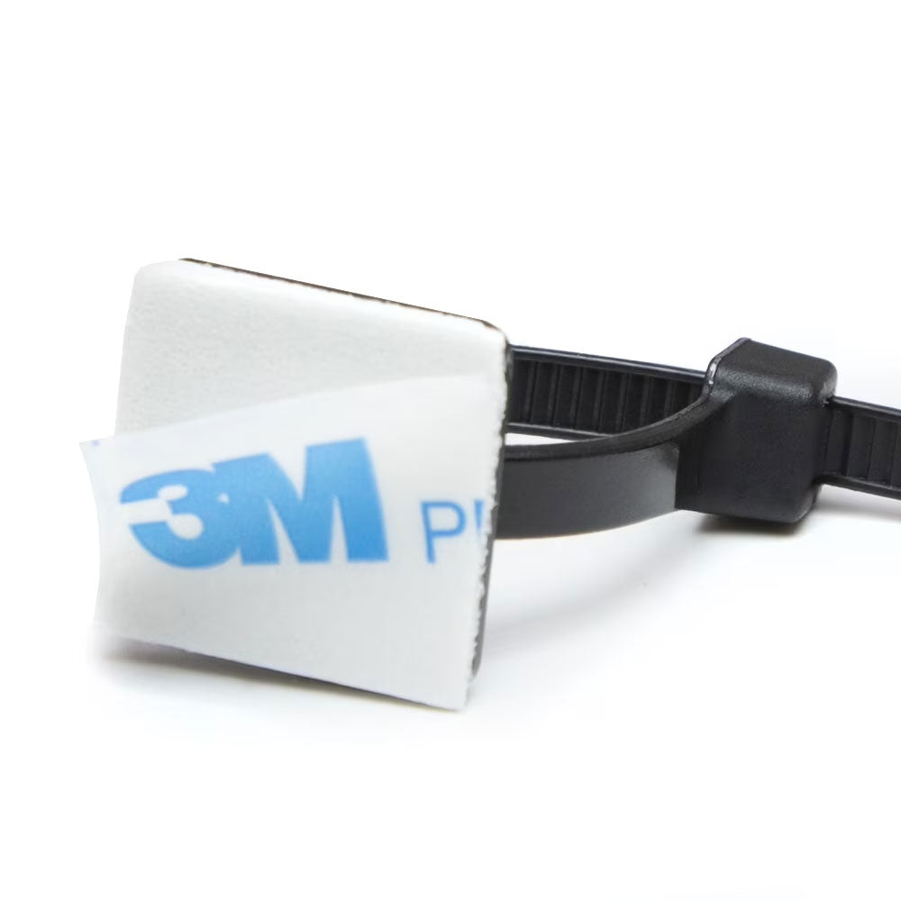 Adhesive Cable Tie Mount 3M Tape - Pack of 100