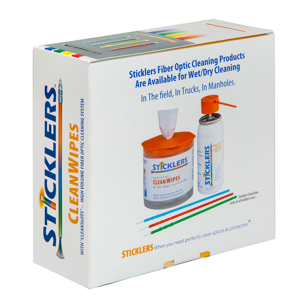Sticklers™ Cleanwipes™ - 800 Wipes per Box - Cleans up to 3200 End Faces