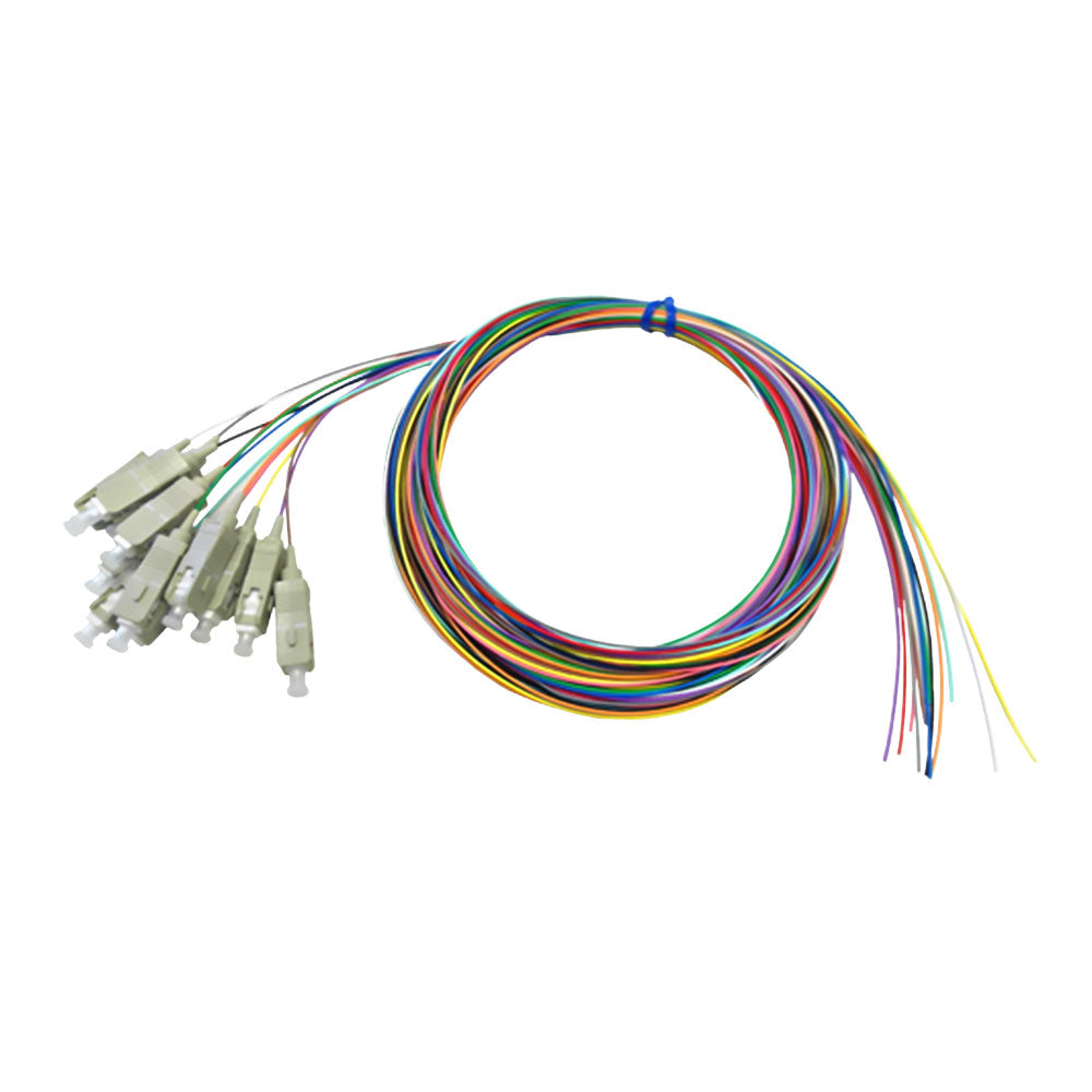 3m SC/PC 12-Fiber OM1 Multimode Simplex 62.5 micron - 900um Pigtail - Color Coded