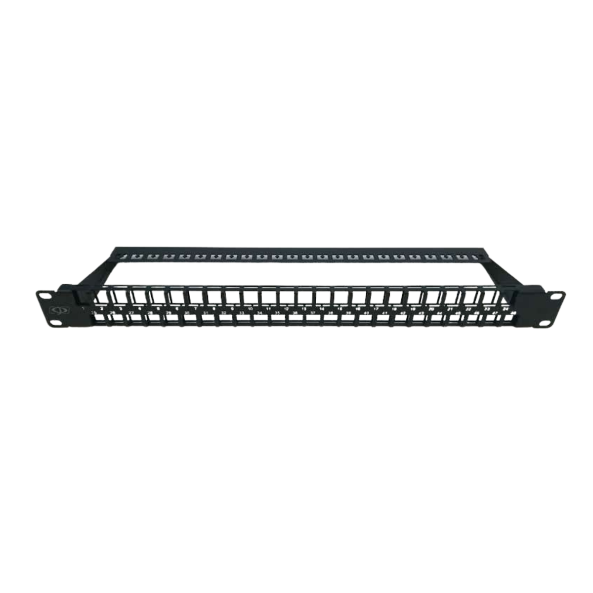48-Port Keystone UTP Panel 1U w/ Cable Manager - Unloaded