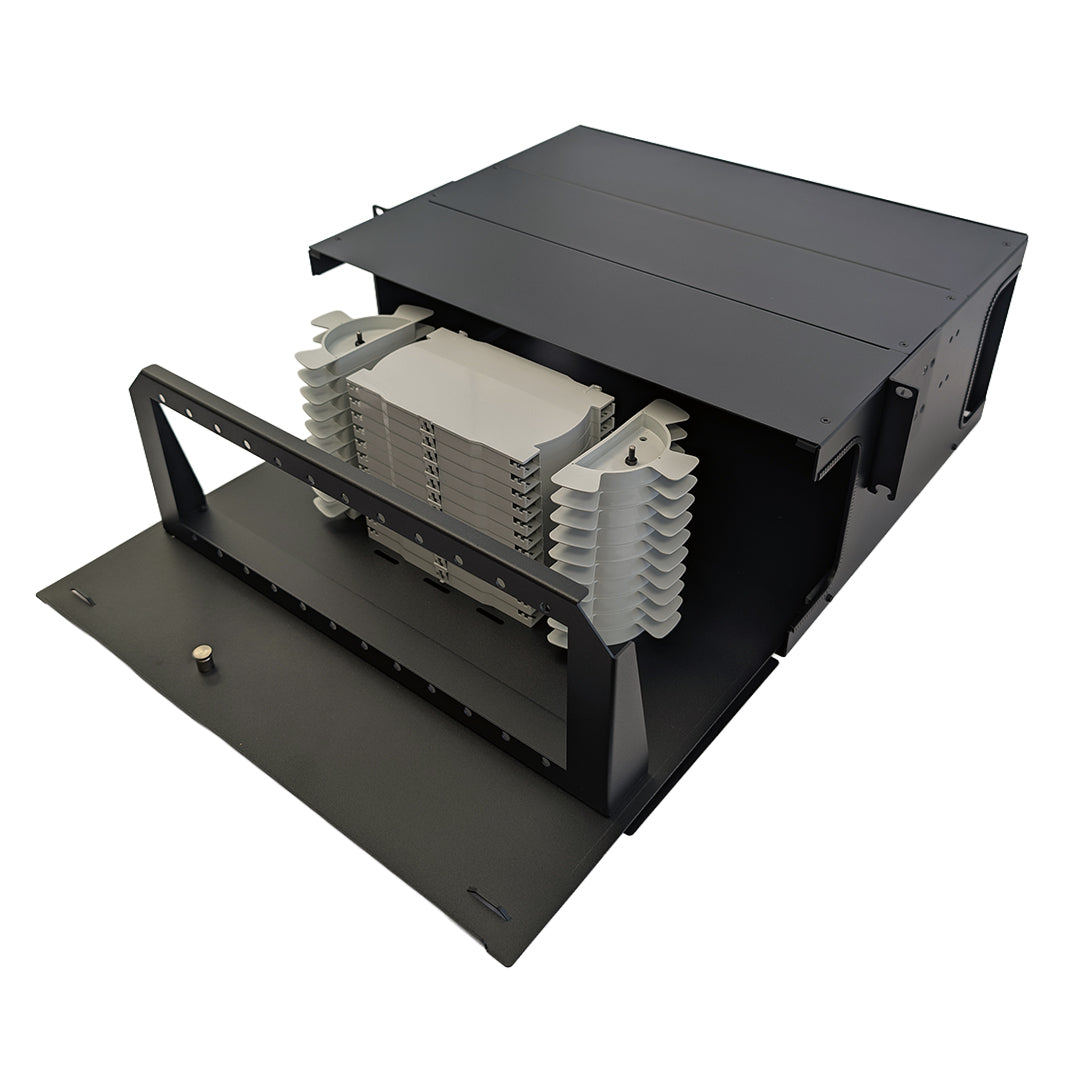 4U Premium LGX Style Sliding Panel (holds 12 cassettes) - Black