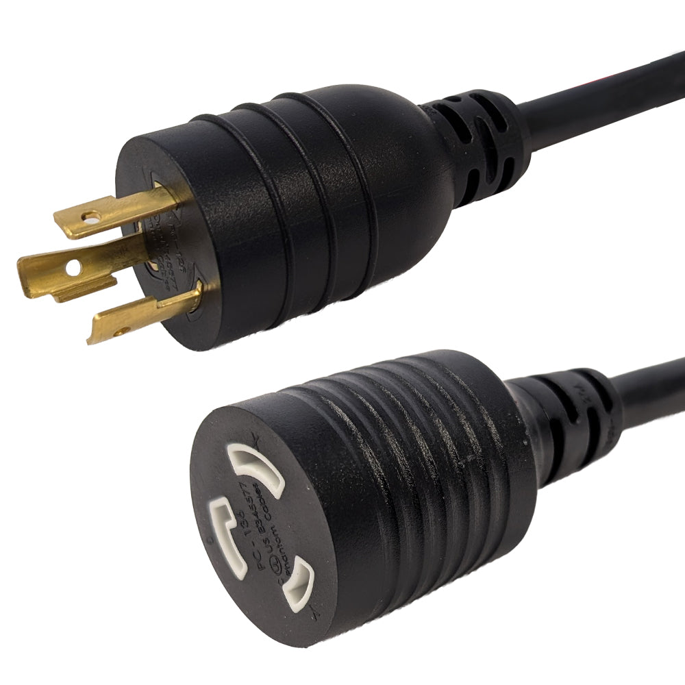 NEMA L6-20P to NEMA L6-20R Power Cable - 12AWG - SJT Jacket