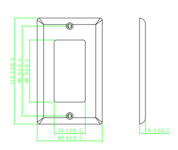 Decora Single Gang - Stainless Steel Wall Plate