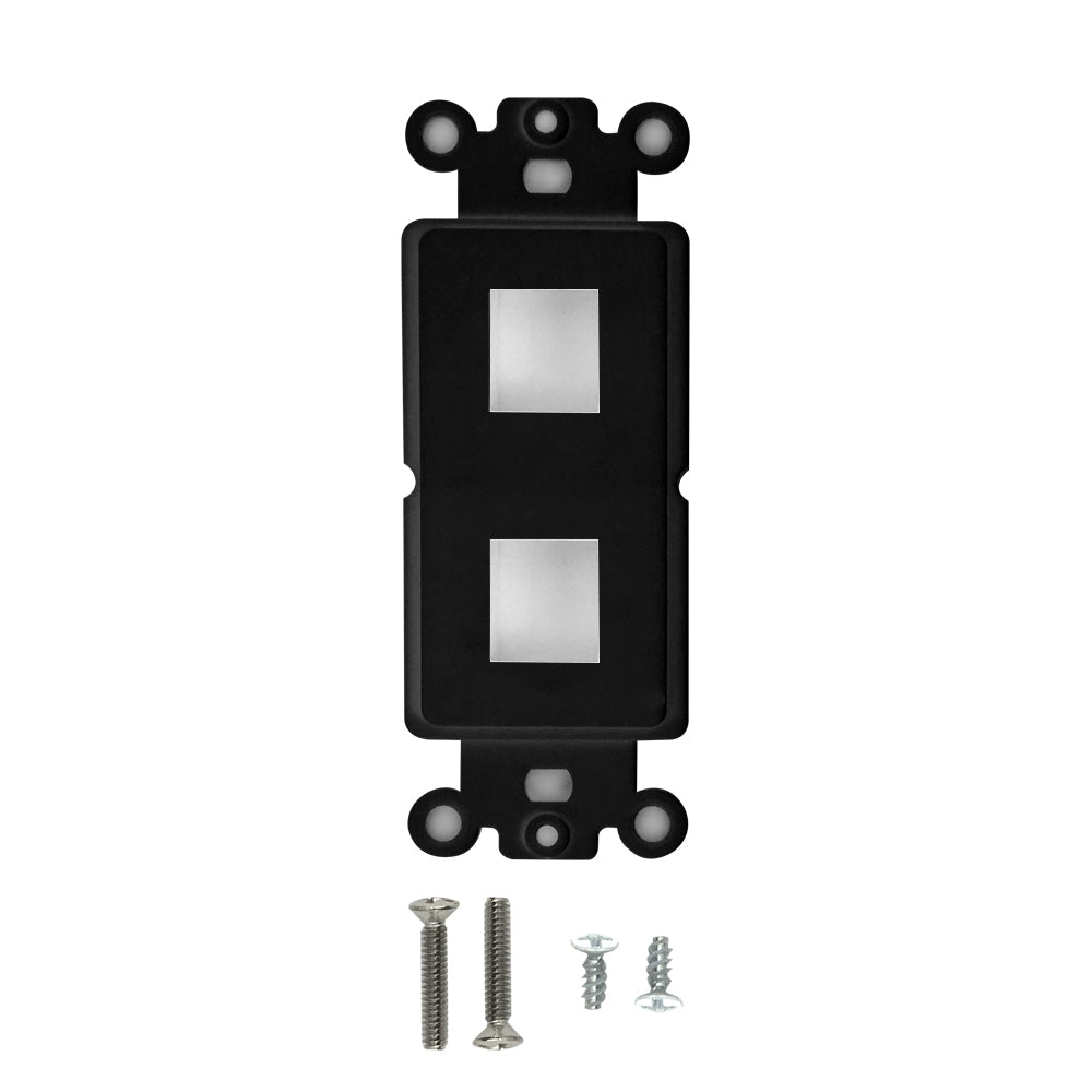 Decora Strap 2-Port Keystone - Black