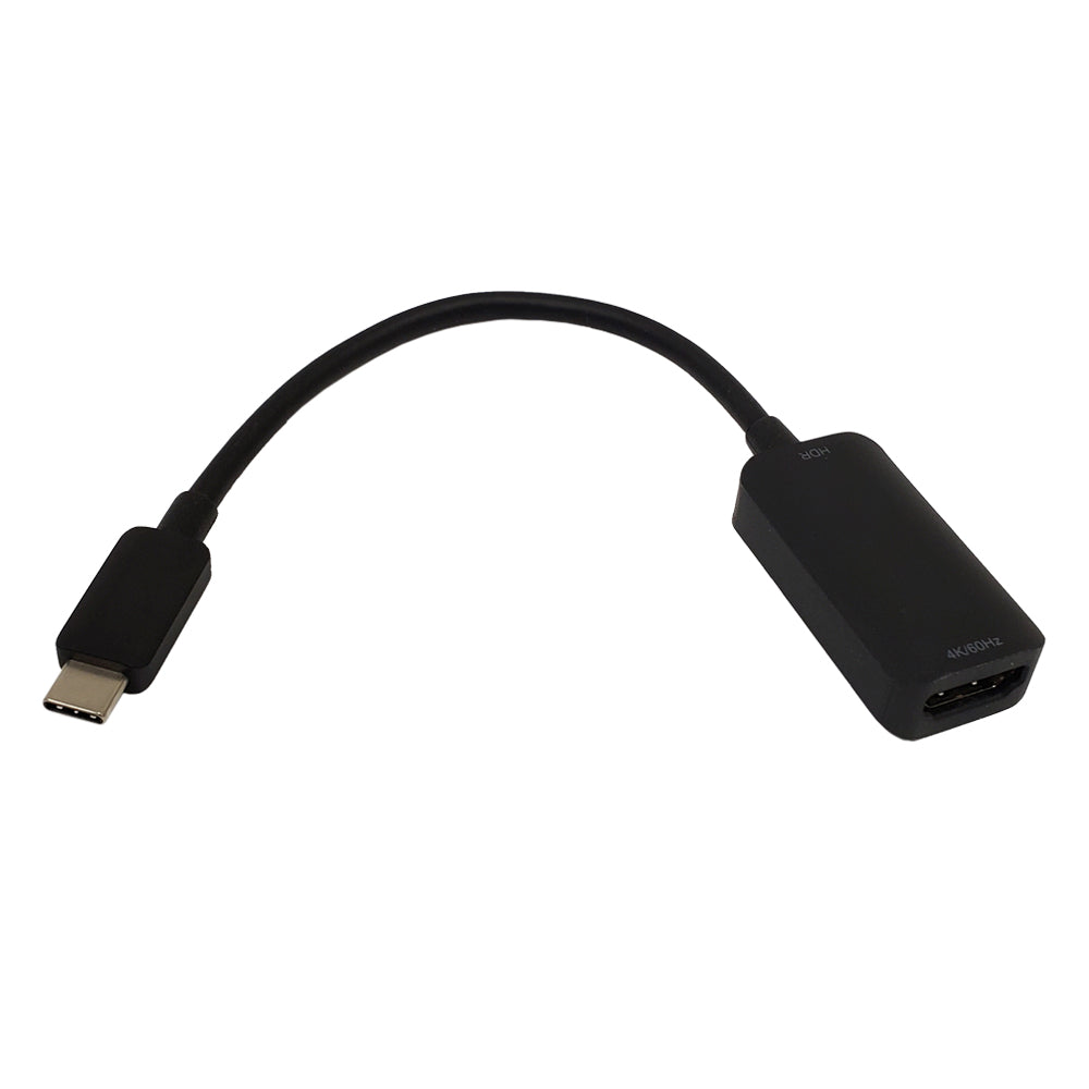 USB 3.1 Type-C to HDMI 4K@60Hz Adapter - DP 1.2 Alt Mode - HDR - Black