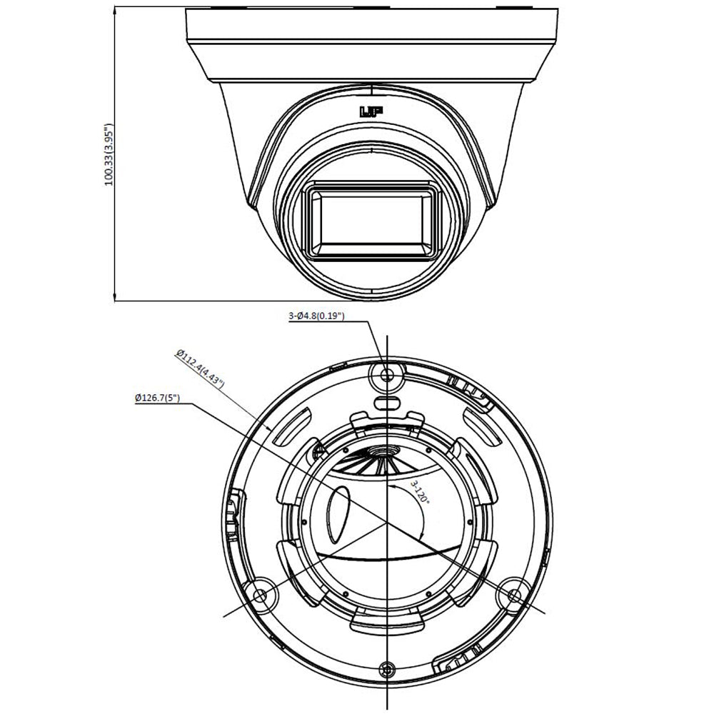 8MP Turret TVI, CVI, AHD, CVBS Camera - Fixed Lens - Smart IR with 60m Range - IP67 Rated