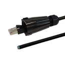 RJ45 Male with IP68 Shroud to Blunt Cat6 Solid Shielded FTP Outdoor UV / Direct Burial Pigtail Cable (568x) - Black