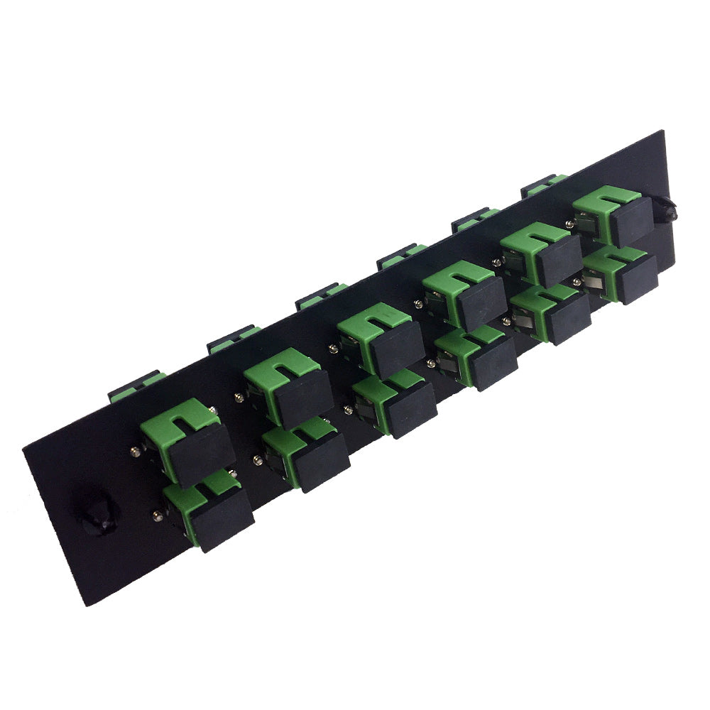 Loaded Adapter Panel with 12x Simplex SC/APC Singlemode (Non-LGX) - Black