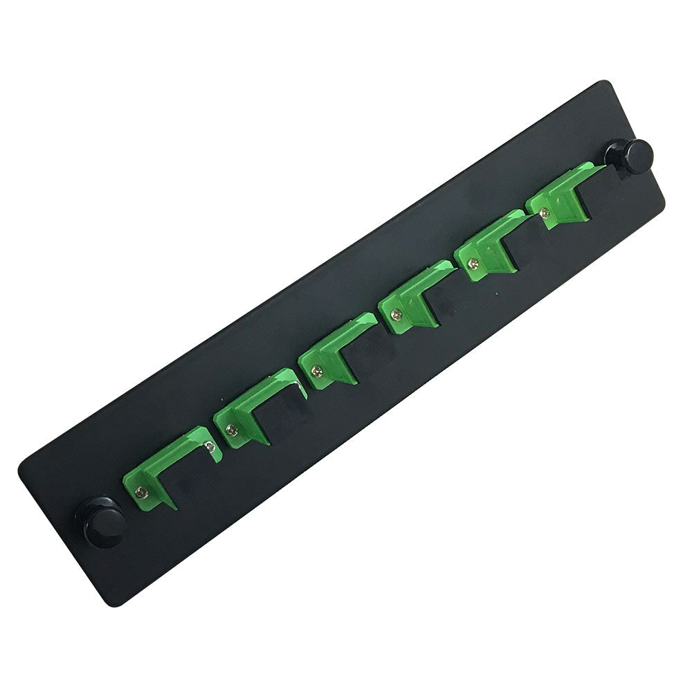 Loaded Adapter Panel with 6x Simplex SC/APC Singlemode (Non-LGX) - Black