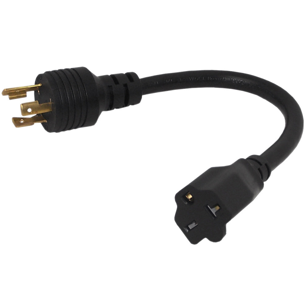 1ft NEMA L6-20P to NEMA 6-20R Power Cable - 12AWG - SJT Jacket (20A 250V)