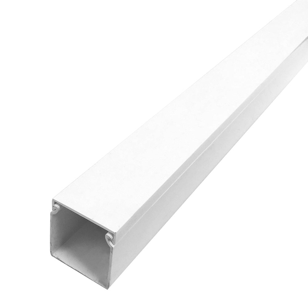 6ft Raceway Cable Concealer 50mm x 50mm with Adhesive Foam Tape - White