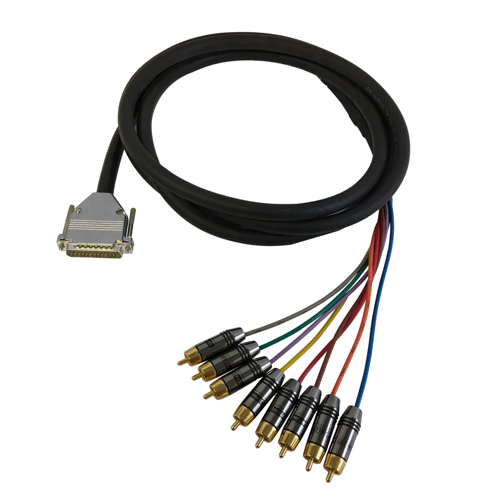 Premium Phantom Cables DB25 Male to 8x RCA Male 8channel Snake cable