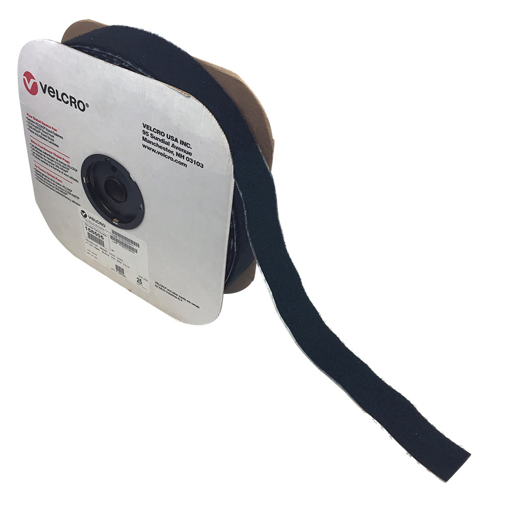 75ft 2 inch Velcro® Brand Hook 705 Adhesive Back Wrap - Black (per roll) - Part No. 153457