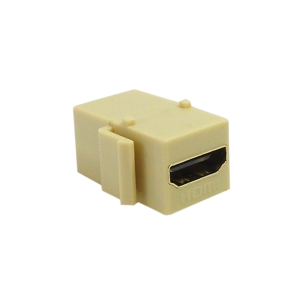 HDMI Female/Female Keystone Wall Plate Insert Ivory