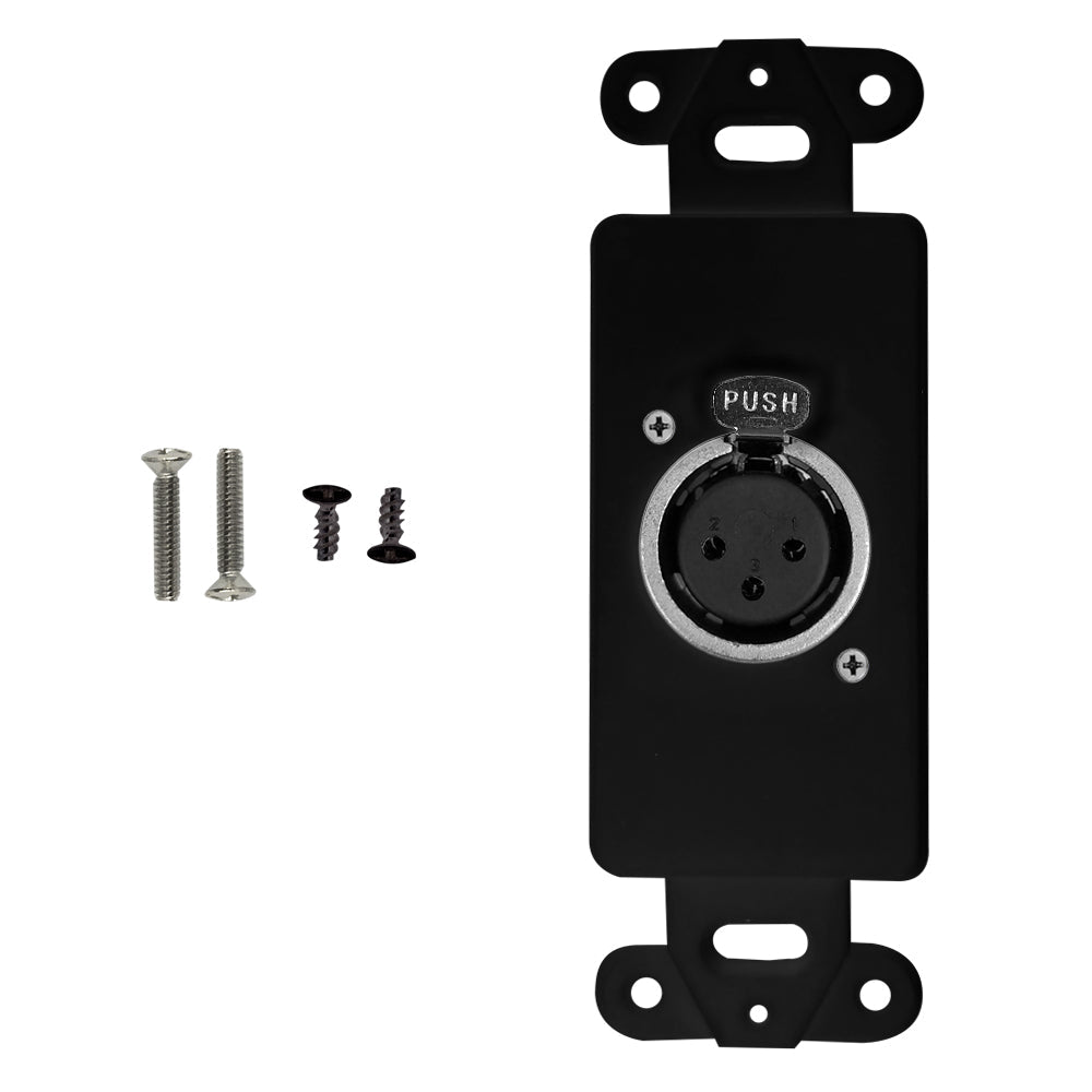Black Decora Strap - 1x XLR Female, Locking
