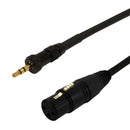 Premium Phantom Cables Balanced XLR Female To  3.5mm Locking Male Cable