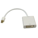 6 inch Mini-DisplayPort/Thunderbolt v1.2 Male to DVI Female Adapter, Active - White