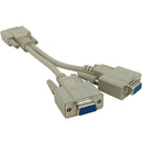 8 inch VGA Splitter Cable HD15 Male to 2x HD15 Female