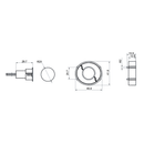 3/4 Inch Recessed Magnetic Contact Sensor with Leads for Alarm Systems Suitable for Steel Doors with Channel - White (Pack of 10)