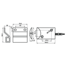 Armored Overhead Magnetic Contact Sensor with Z Bracket for Alarm Systems - SPDT