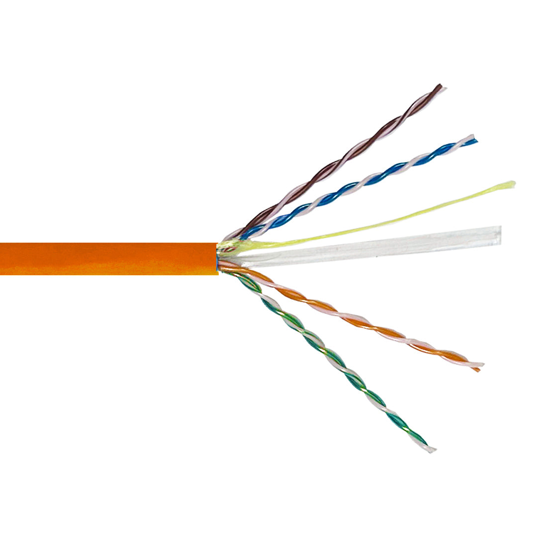 1000ft CAT6A Solid U/UTP 650Mhz 23AWG CMP Plenum Bulk Cable
