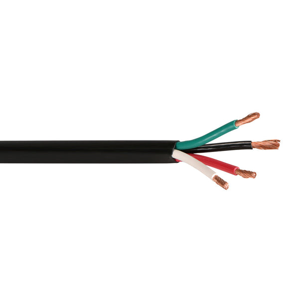 250ft 4C 12AWG Stranded Bulk Speaker Cable - CMR Riser - Black