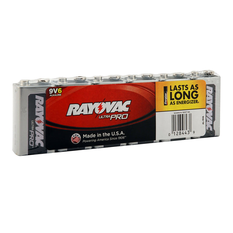 Rayovac 9V Industrial Alkaline Batteries - AL-9V 6 per pack