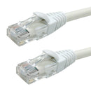 Molded Boot Custom RJ45 CAT5E 350MHz Assembled Patch Cable - White