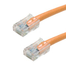 No Boot Custom RJ45 CAT6 550MHz Assembled Patch Cable - Orange