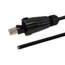 RJ45 Male with IP68 Shroud to Blunt CAT5E Solid Shielded FTP Outdoor UV / Direct Burial Pigtail Cable (568x) - Black