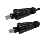 RJ45 Male with IP68 Shroud to RJ45 Male with IP68 Shroud CAT6 Shielded FTP Outdoor UV / Direct Burial Patch Cable - Black