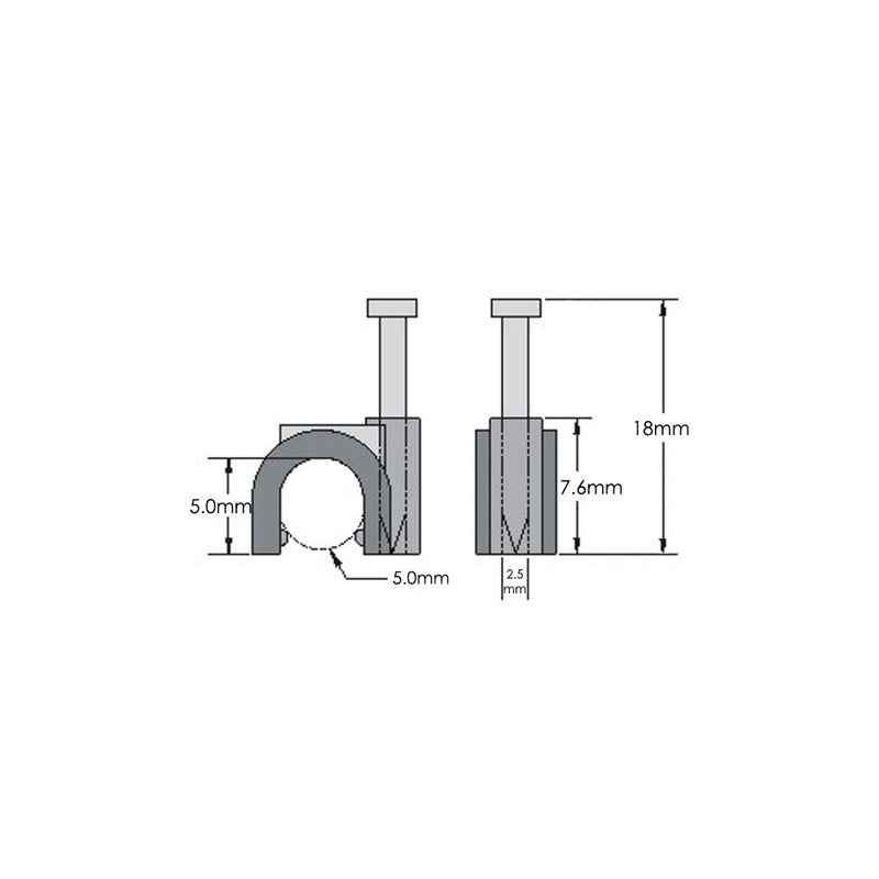 Cable Clips - Pack of 100