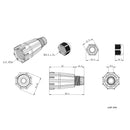 RJ45 IP68 Waterproof Shroud for RJ45 Male Cable - Fits Cable OD of 5mm to 10mm - Black