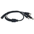 DC Power Splitter Cable 1 x 2.1mm Female to 4 x 2.1mm Male (18 inch, 22/24AWG)