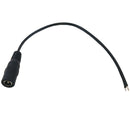 DC Power Connector Female 2.1mm x 5.5mm (8 inch Pigtail, 22AWG)