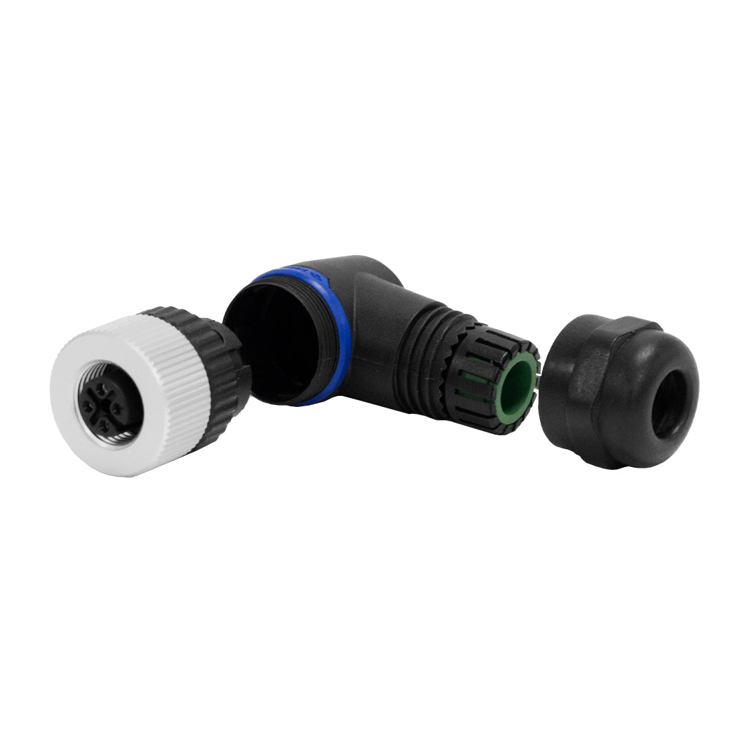 M12 4-pin A-Code Female Right Angle Connector