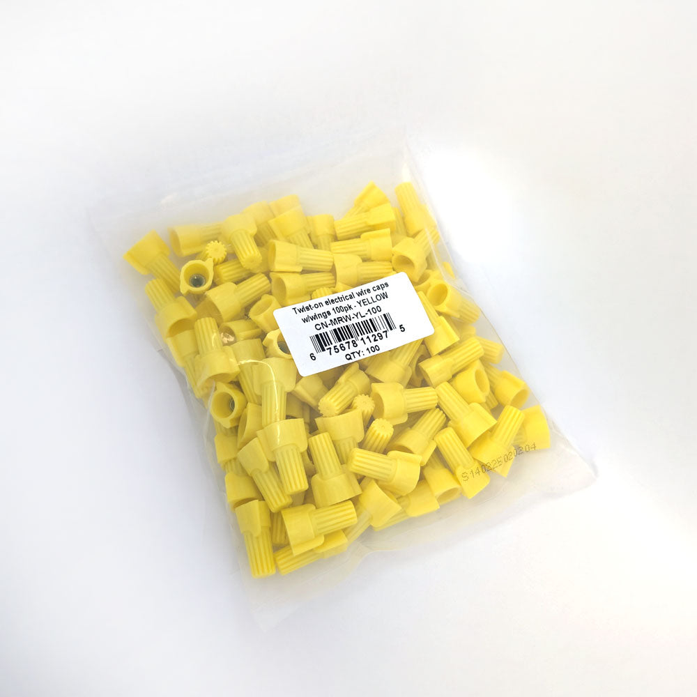 Twist-on Electrical Wire Caps with Wings (100 Pack)