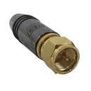 Premium F-Type Male Solder Connector (7.5mm ID) - Black
