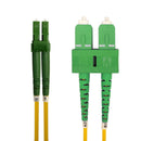OS2 Singlemode Duplex LC/APC to SC/APC 9 Micron - Fiber Optic Patch Cable -  LSZH/OFNR