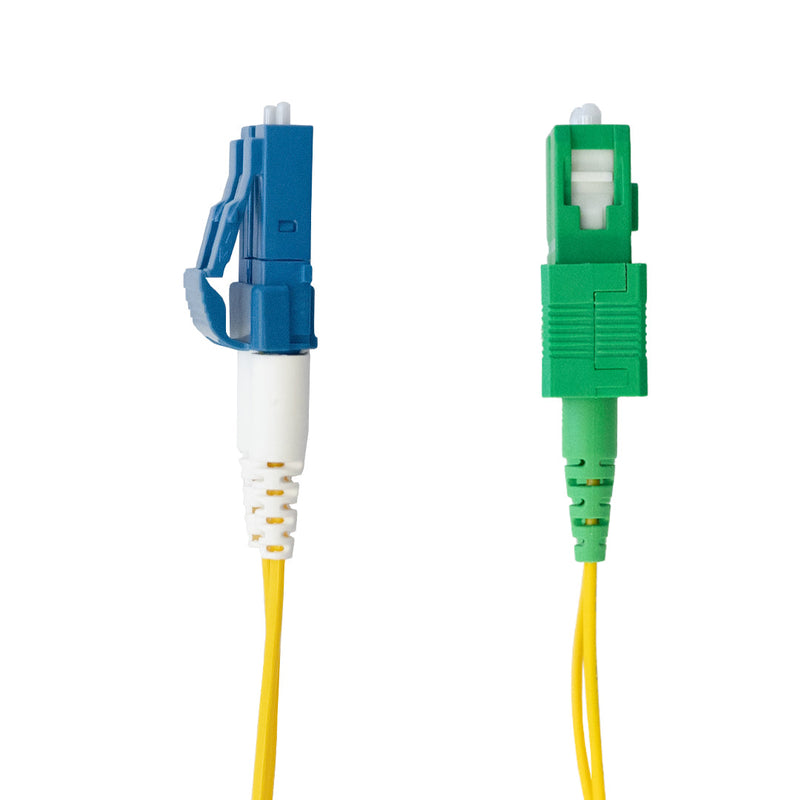 OS2 Singlemode Duplex LC to SC/APC 9 Micron - Fiber Optic Patch Cable - 1.2mm Jacket - OFNR