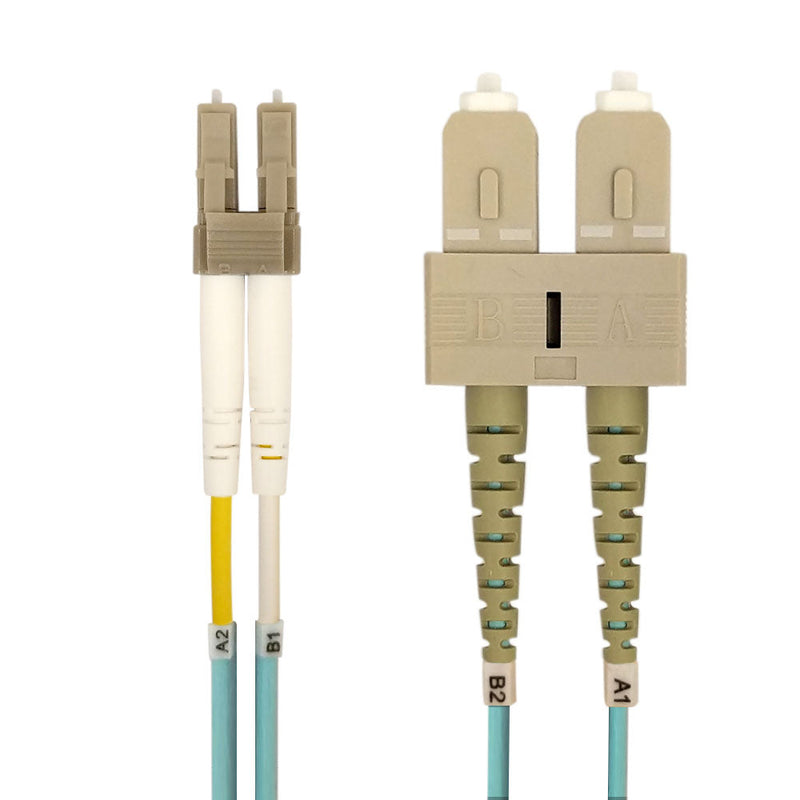 OM3 Multimode Duplex LC/SC 50 Micron - Fiber Optic Patch Cable - 2mm Jacket - LSZH/OFNR