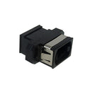 MPO Fiber Coupler for Straight Wiring (Key Up Key to Down) Panel Mount, Black