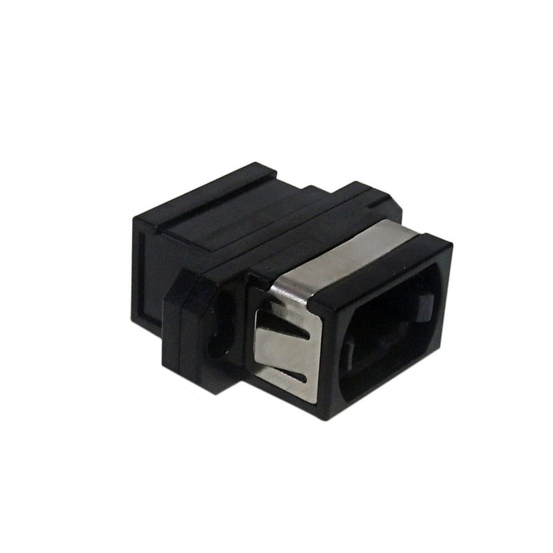 MPO Fiber Coupler for Cross Wiring (Key Up to Key Up) Panel Mount, Black