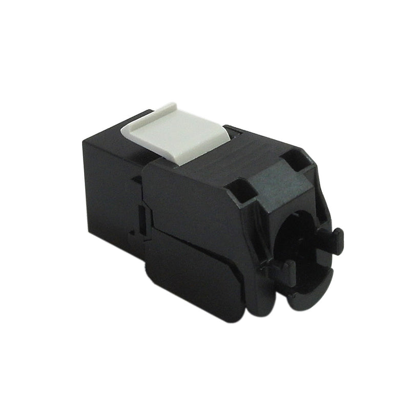 RJ45 CAT6A Slim Profile 180 Degree Jack, 110 Punch-Down Style or Tool-Less