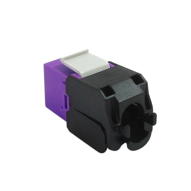 RJ45 Cat6a Slim Profile 180 Degree Jack, 110 Punch-Down Style or Tool-Less