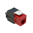 RJ45 Cat6a Slim Profile 180 Degree Jack, 110 Punch-Down Style or Tool-Less